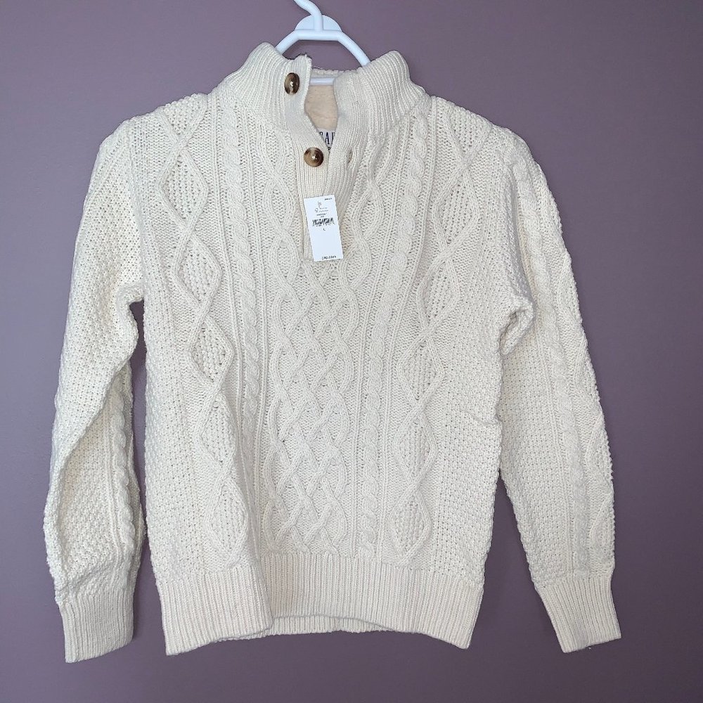 cute button up sweater!